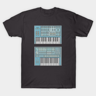 Blue Classic Synthesizer T-Shirt